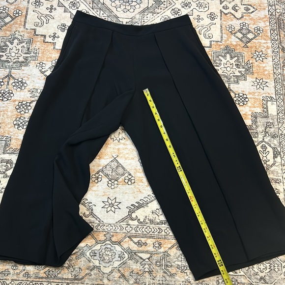 RAG & Bone 12 Lomand high rise, wide leg crêpe pants with pleated overlay - Picture 9 of 12